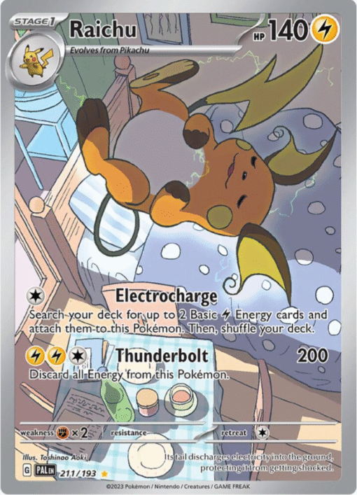 2023 Pokémon Paldea Evolved Raichu 211/193 Illustration Rare NM